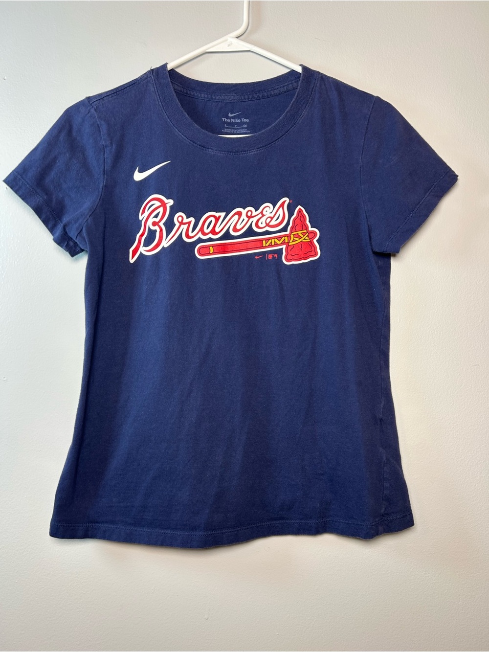 Nike Kids' Atlanta Braves Navy Short-Sleeve Tee Acuna Jr #13